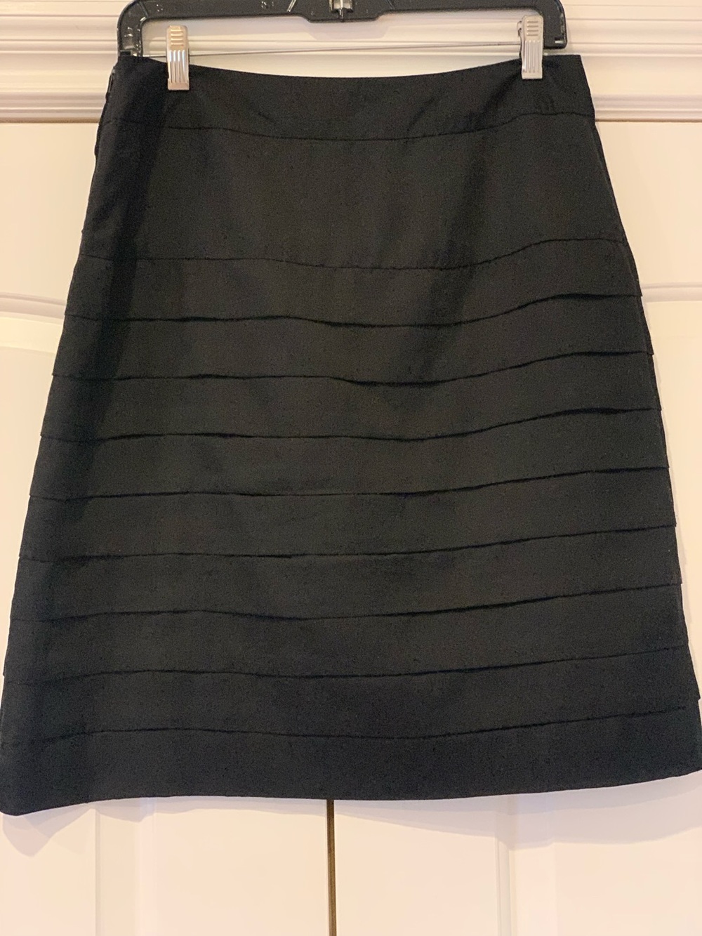 Classic Black Tiered A-Line Skirt - Women